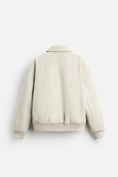 Padded Bomber Jacket - Stone - 17