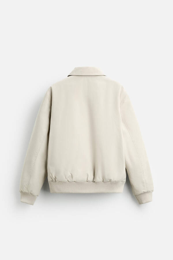 Padded Bomber Jacket - Stone - 8