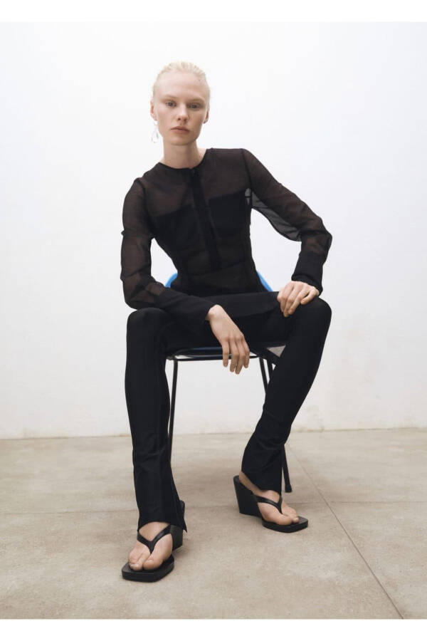 Padded heeled leather sandals - 2