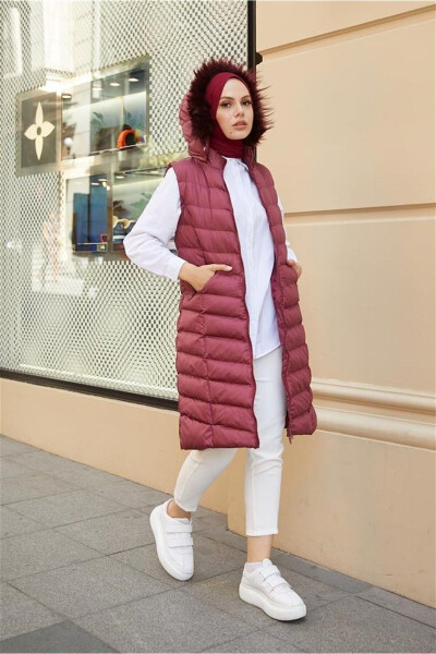 Padded Puffer Vest, Modest Puffer Vest 4651 - 1