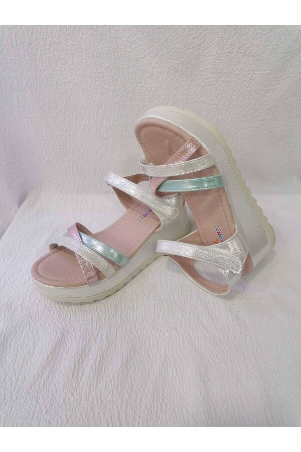 Padded Sole Colorful Strap Girl's Sandal - 6