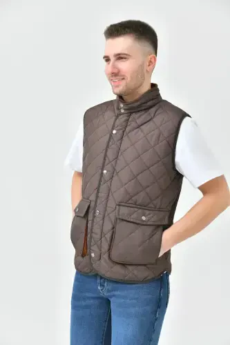 Padded Vest Bag Pocketed-brown - HATAPOĞLU (1)