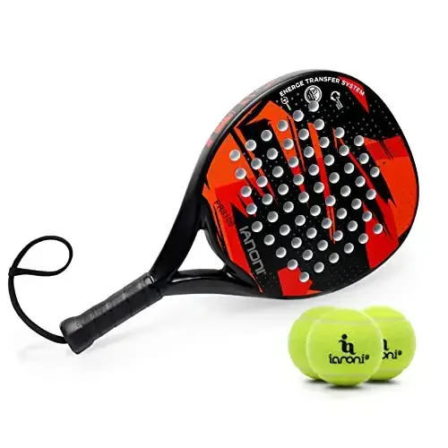 Padel Racket Carbon Fiber Surface with EVA Memory Flex Foam Core Lightweight Padel Racquet - 2