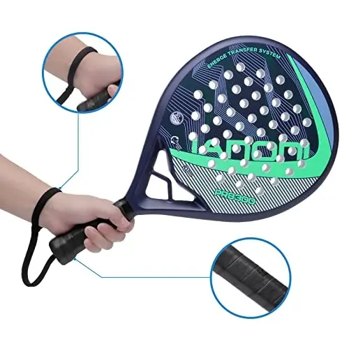 Padel Racket Carbon Fiber Surface with EVA Memory Flex Foam Core Lightweight Padel Racquet - 13