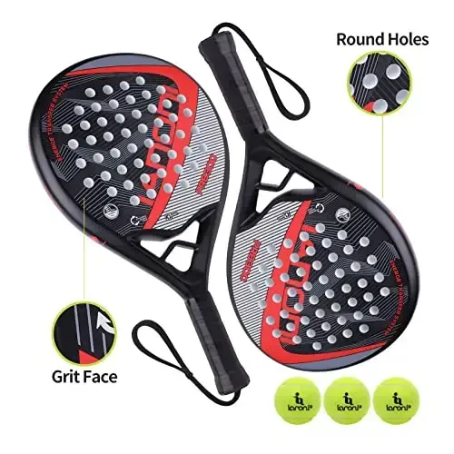 Padel Racket Carbon Fiber Surface with EVA Memory Flex Foam Core Lightweight Padel Racquet - WLSRW (1)
