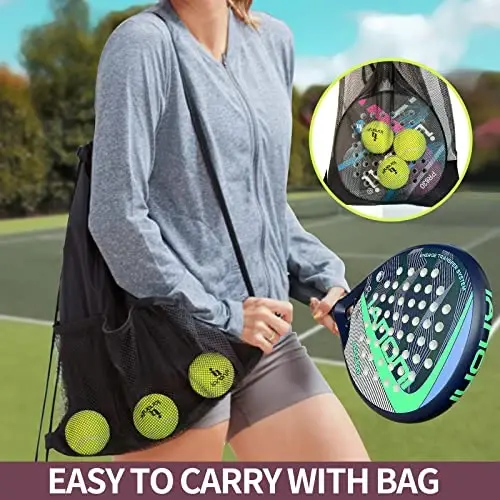 Padel Raket Karbon Fiber Yuzasi EVA Xotira Flex Ko'pik Yadro Yengil Padel Raketkasi - 5