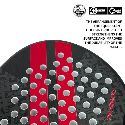Padel Raket Karbon Fiber Yuzasi EVA Xotira Flex Ko'pikli Yadro Yengil Padel Raketkasi - 3