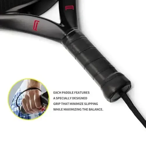 Padel Raket Karbon tolali sirt EVA Memory Flex ko'pik yadrosi bilan Yengil Padel Raketkasi - 4