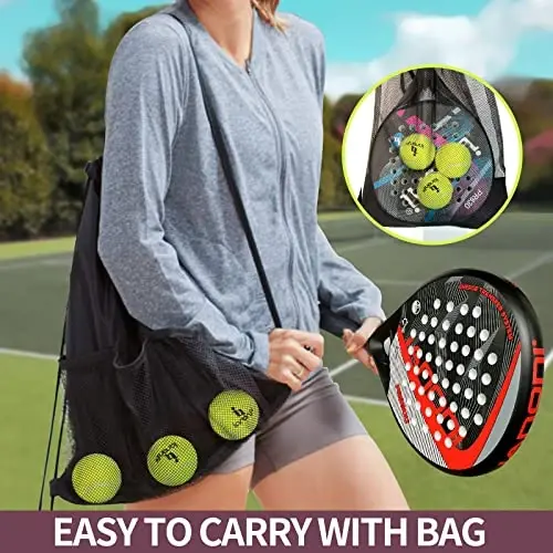 Padel Raket Karbon tolali sirt EVA Memory Flex ko'pik yadrosi bilan Yengil Padel Raketkasi - 5