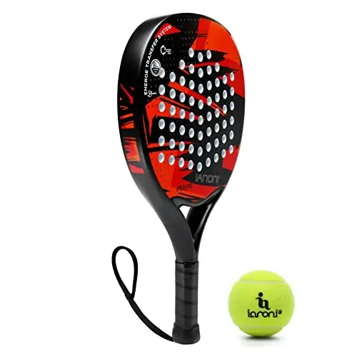 Padel Raket uglerod tolali sirt EVA xotira moslashuvchan ko'pik yadrosi bilan Yengil Padel Raketkasi - 6