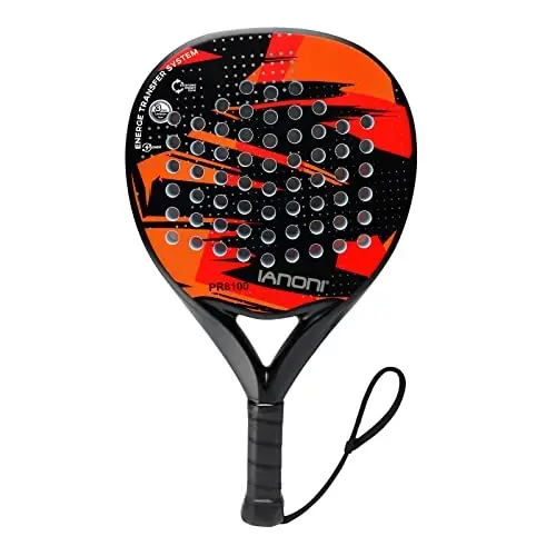 Padel Racket Carbon Fiber Surface with EVA Memory Flex Foam Core Lightweight Padel Racquet - 1
