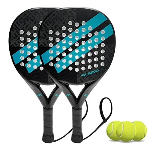 Padel Racket Carbon Fiber Surface with EVA Memory Flex Foam Core Lightweight Padel Racquet - 1