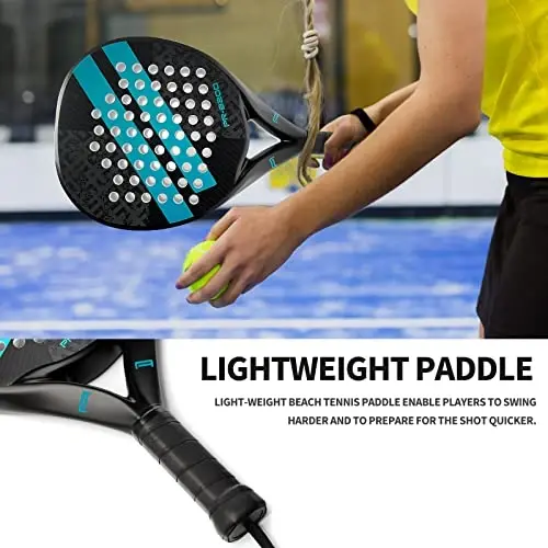 Padel Racket Carbon Fiber Surface with EVA Memory Flex Foam Core Lightweight Padel Racquet - 5