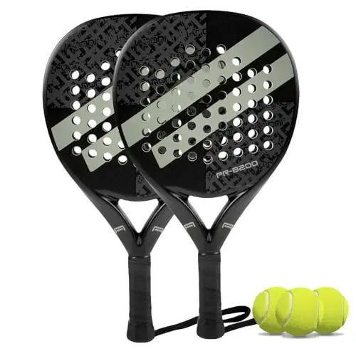 Padel Racket Carbon Fiber Surface with EVA Memory Flex Foam Core Lightweight Padel Racquet - WLSRW