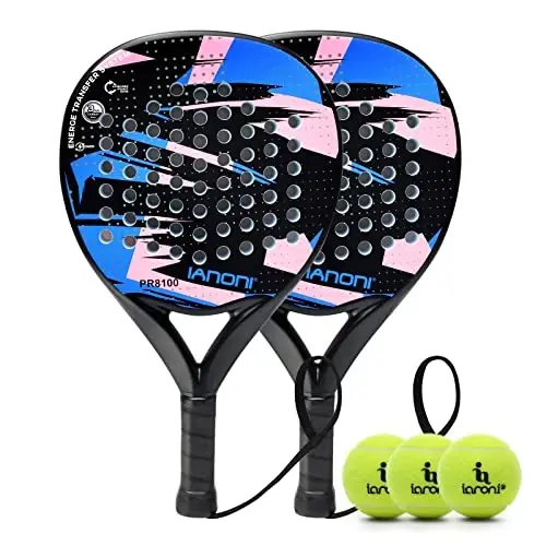 Padel Racket Carbon Fiber Surface with EVA Memory Flex Foam Core Lightweight Padel Racquet - 1