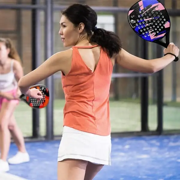 Padel Racket Carbon Fiber Surface with EVA Memory Flex Foam Core Lightweight Padel Racquet - 6