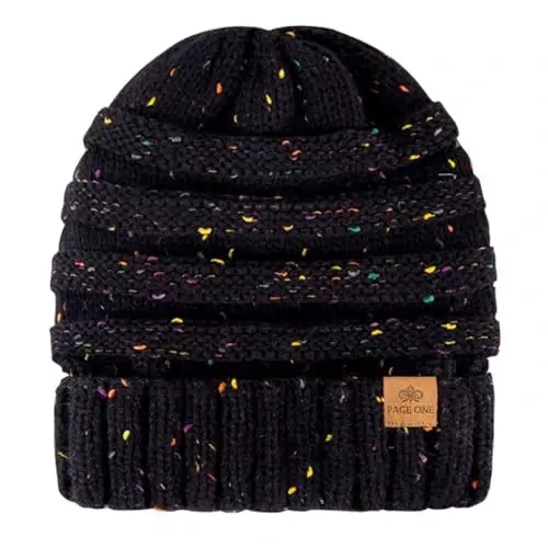 PAGE ONE Ayollar Qishki Shapkasi Issiq Naqshli To'qilgan Shapka Stili Cho'ziluvchan Zamonaviy Qovurg'ali Qalin Bosh kiyim - PAGE (1)