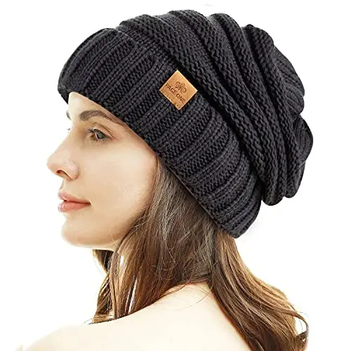 PAGE ONE Womens Winter Beanie Warm Cable Knit Hat Style Stretch Trendy Ribbed Chunky Cap - 1