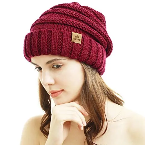 PAGE ONE Womens Winter Beanie Warm Cable Knit Hat Style Stretch Trendy Ribbed Chunky Cap - 3