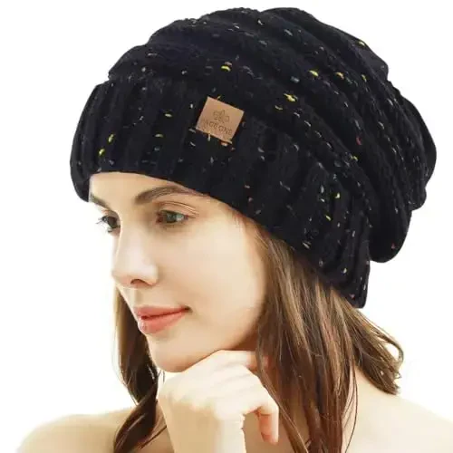 PAGE ONE Womens Winter Beanie Warm Cable Knit Hat Style Stretch Trendy Ribbed Chunky Cap - 3