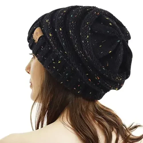 PAGE ONE Womens Winter Beanie Warm Cable Knit Hat Style Stretch Trendy Ribbed Chunky Cap - 4