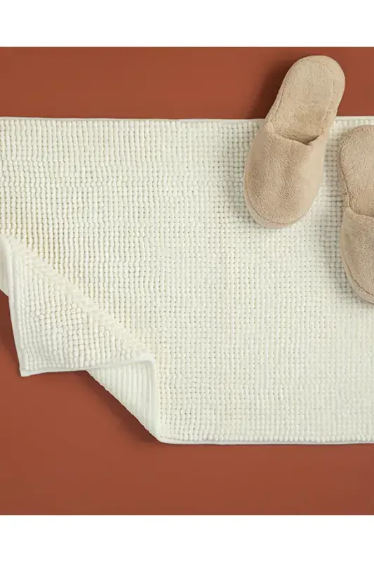 Paige Makarna Bath Mat Ecru 50x80 cm. (4.08.2025)-Ecru - ENGLISH HOME