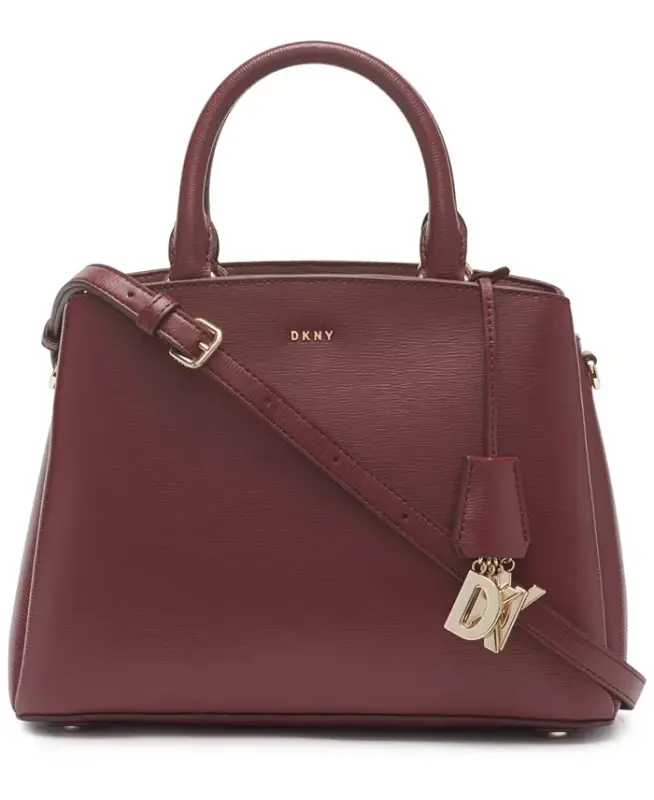 Paige Medium Satchel With Convertible Strap - Aged Wine - DKNY