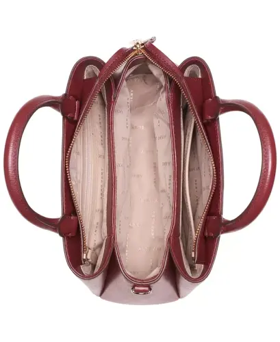 Paige Medium Satchel With Convertible Strap - Aged Wine - DKNY (1)