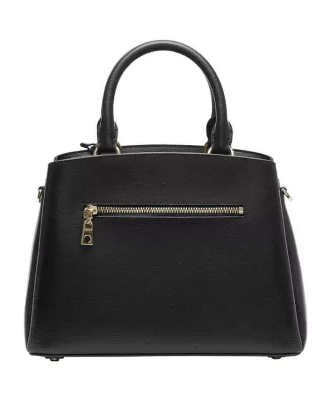 Paige Medium Satchel With Convertible Strap-Black/gold - 3