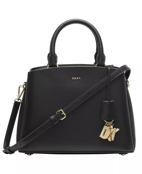 Paige Medium Satchel With Convertible Strap Black/gold - 1