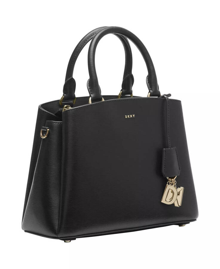 Paige Medium Satchel With Convertible Strap Black/gold - 4