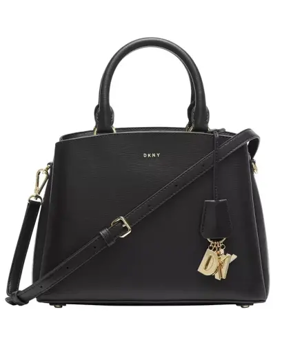 Paige Medium Satchel With Convertible Strap - Black/gold - 1