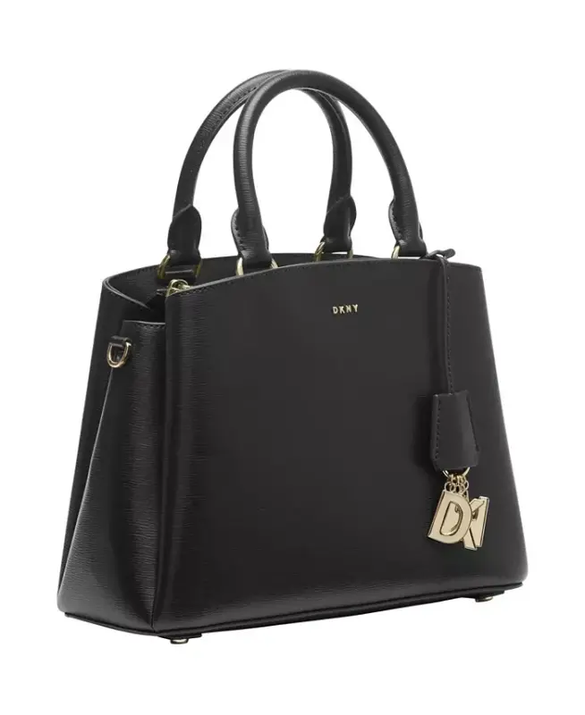 Paige Medium Satchel With Convertible Strap - Black/gold - 4