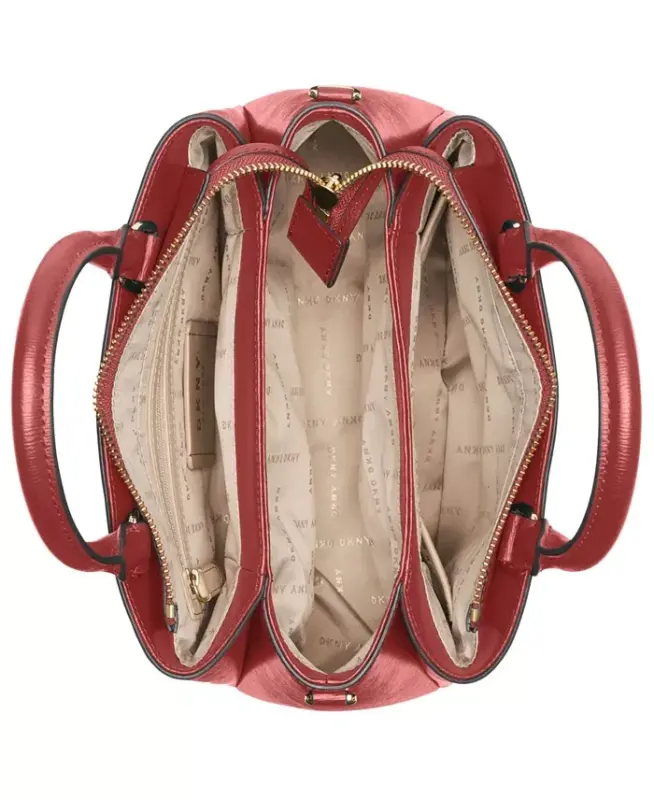 Paige Medium Satchel With Convertible Strap - Bright Red - 2