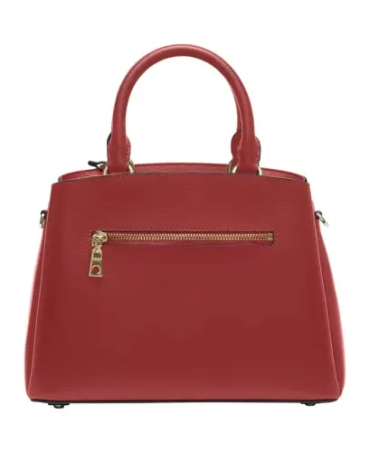 Paige Medium Satchel With Convertible Strap - Bright Red - 3