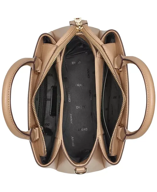 Paige Medium Satchel With Convertible Strap - Cappucino - 4