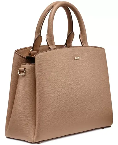 Paige Medium Satchel With Convertible Strap - Cappucino - 5