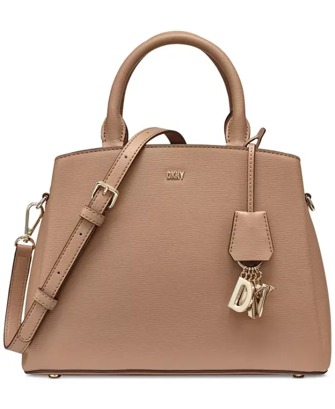 Paige Medium Satchel With Convertible Strap - Cappucino - 1