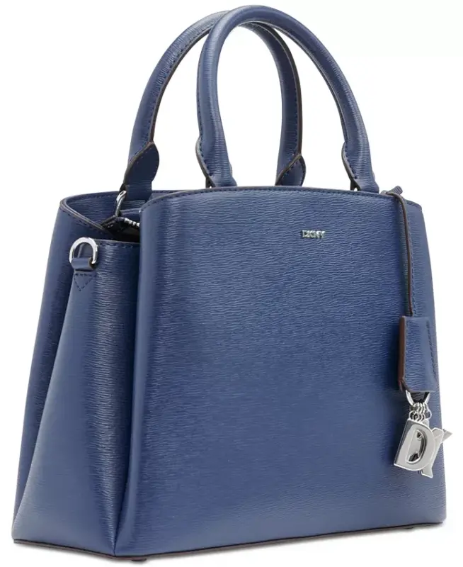 Paige Medium Satchel With Convertible Strap - Indigo/silver - 2