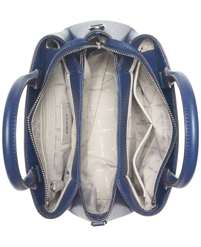 Paige Medium Satchel With Convertible Strap - Indigo/silver - 3