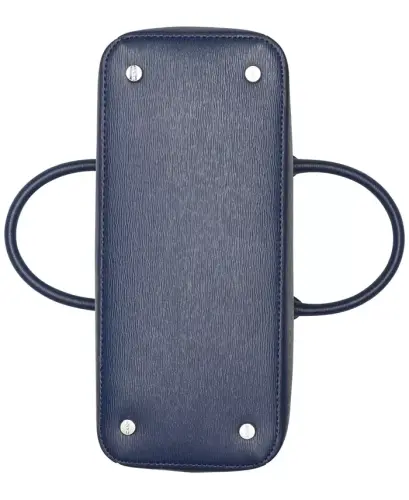 Paige Medium Satchel With Convertible Strap - Indigo/silver - 4