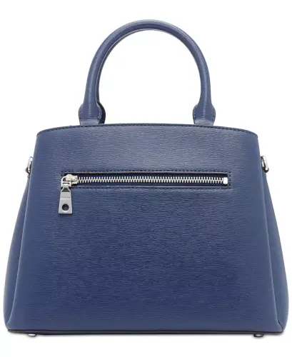 Paige Medium Satchel With Convertible Strap - Indigo/silver - 5