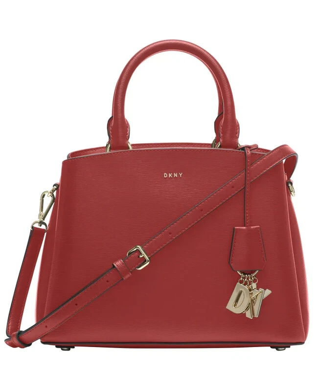 Paige Medium Satchel With Convertible Strap-Bright Red - DKNY