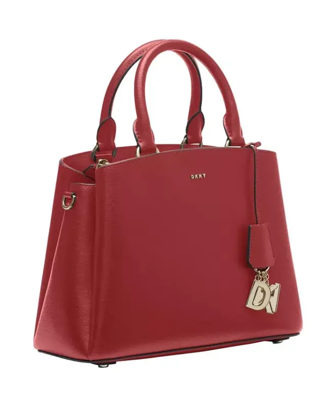 Paige Medium Satchel With Convertible Strap - Bright Red - 4