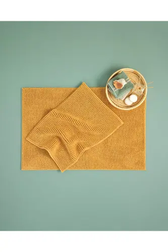 Paige Polyester Makarna Banyo Paspası 50x80 Cm Sarı - Sarı - ENGLISH HOME (1)