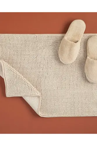 Paige Poliester Paste Covora? Pentru Baıe 50x80 Cm Bej. - Bej 