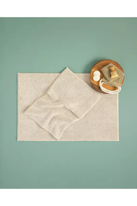 Paige Polyester Paste Rug? For Bathroom 50x80 cm Beige. - 2