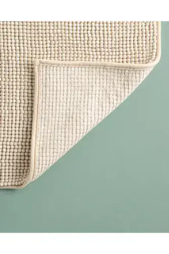 Paige Polyester Paste Rug? For Bathroom 50x80 cm Beige. - 3