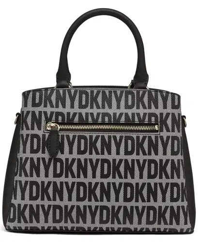 Paige Satchel Bag - Black Logo, Black - DKNY (1)