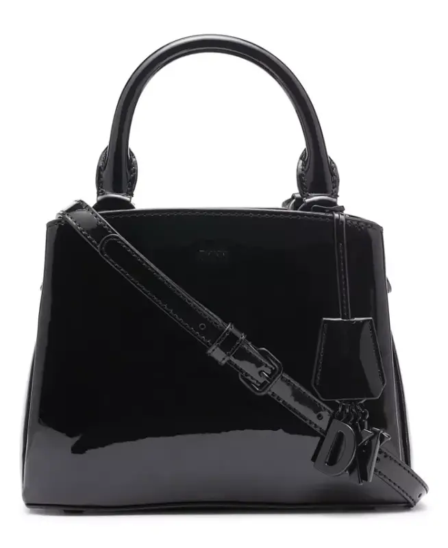 Paige Small Satchel Bag - Black - 1